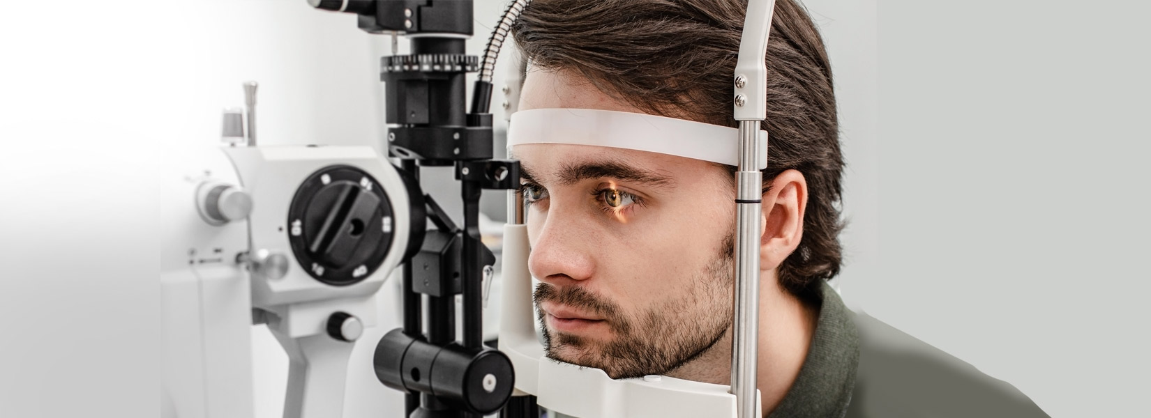 young man during eye exam in Marion